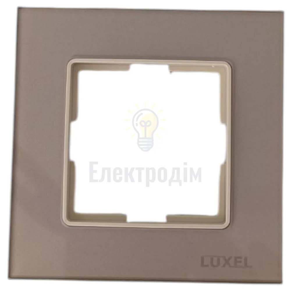 Рамка скляна горизонтальна одинарна latte (крем) 0321 