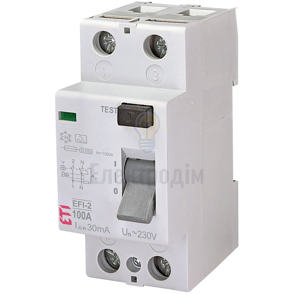 Реле диференційне (ПЗВ) EFI-2 100/0,03 тип A (10kA) 2062530 