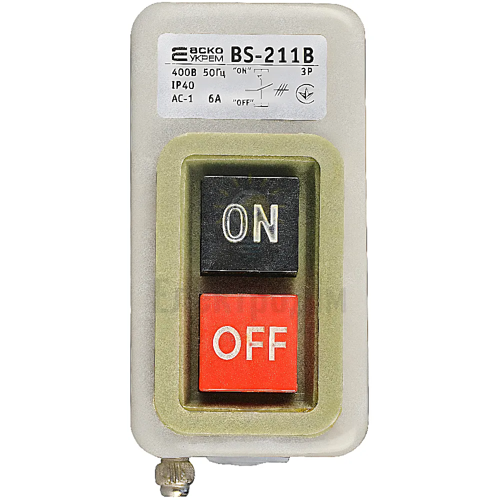BS-211B Кнопковий виикач-розєднувач 6A A0140020209  - фото 1