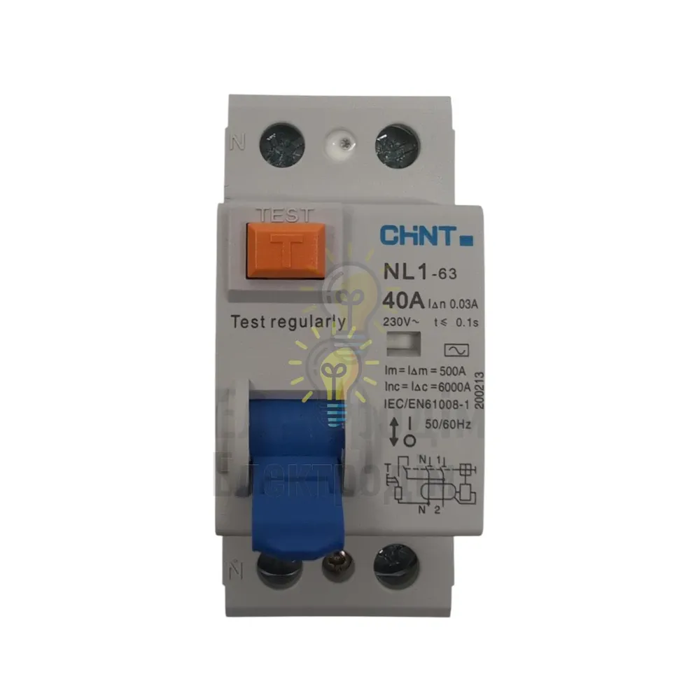 CHINT ПЗВ NL1-63 2P 6KA 40A 0.03А 200213 