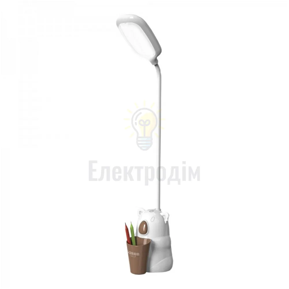 TGX-L4 настільний акум. світильник 4W 250Lm 4000K, 1200mA, USB (1,2м), 3 рівня яскр.,зелений/рожевий 97902  - фото 1