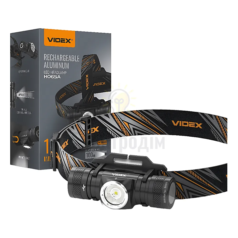 Налобный светодиодный фонарик VIDEX 1200Lm 5000K VLF-H065A 