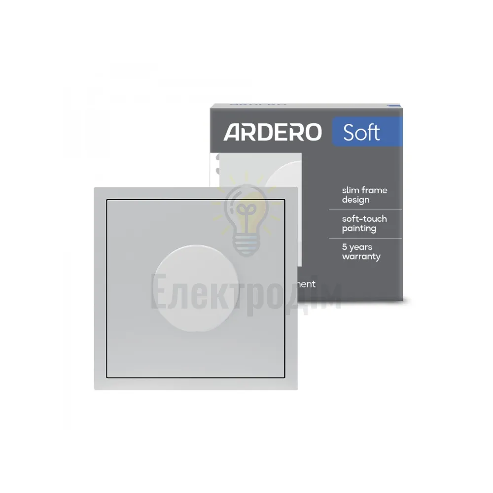 EV111D-S світлорегулятор поворотний для LED 5-100W, механізм срібло Soft 80805 