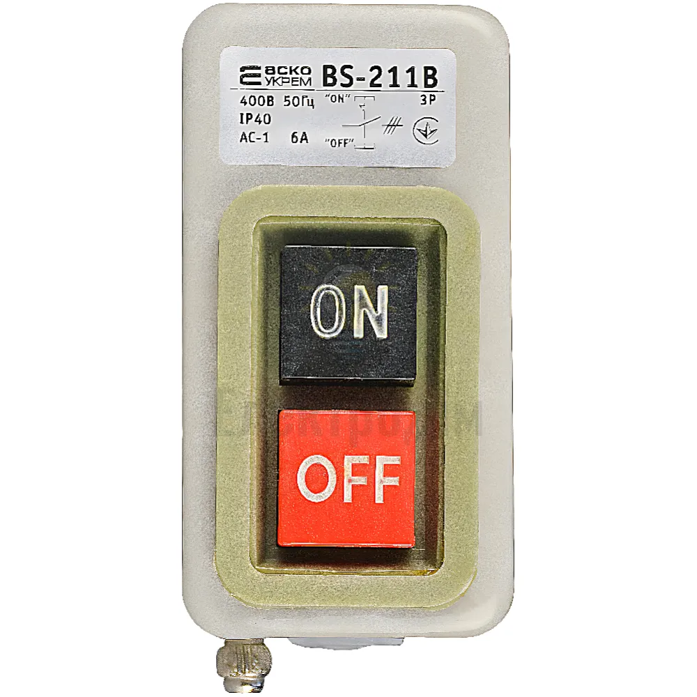 BS-211B Кнопковий виикач-розєднувач 6A A0140020209  - фото 1