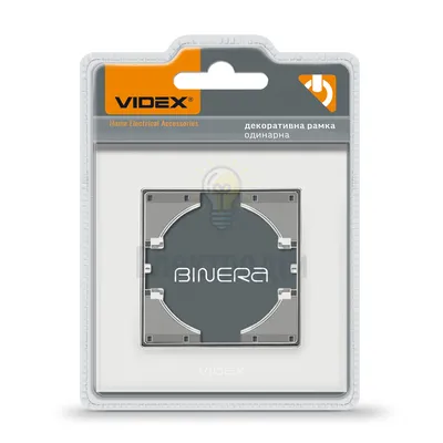 BINERA біле скло Рамка горизонтальна 1-а Videx VF-BNFRG1H-W — купити в Електродім