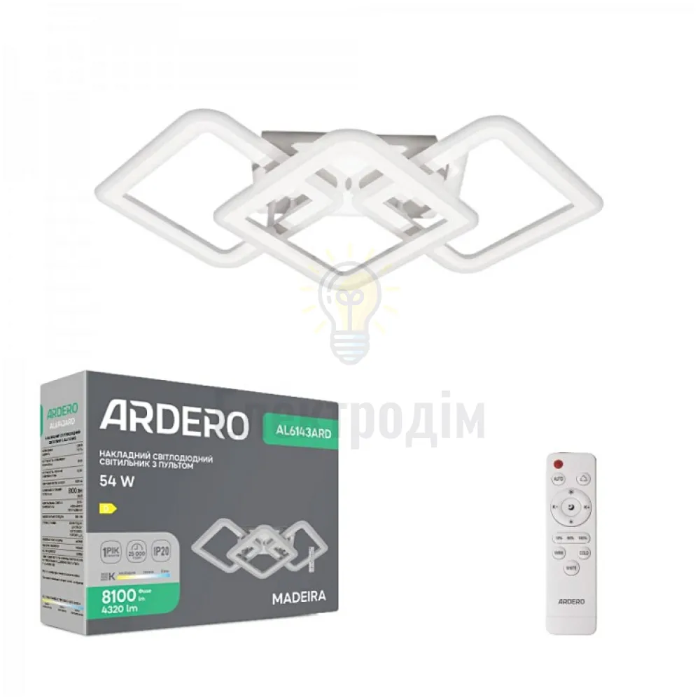 AL6143ARD 54W 4320Lm 3000K-6500K 660*260*120mm MADEIRA 80594 