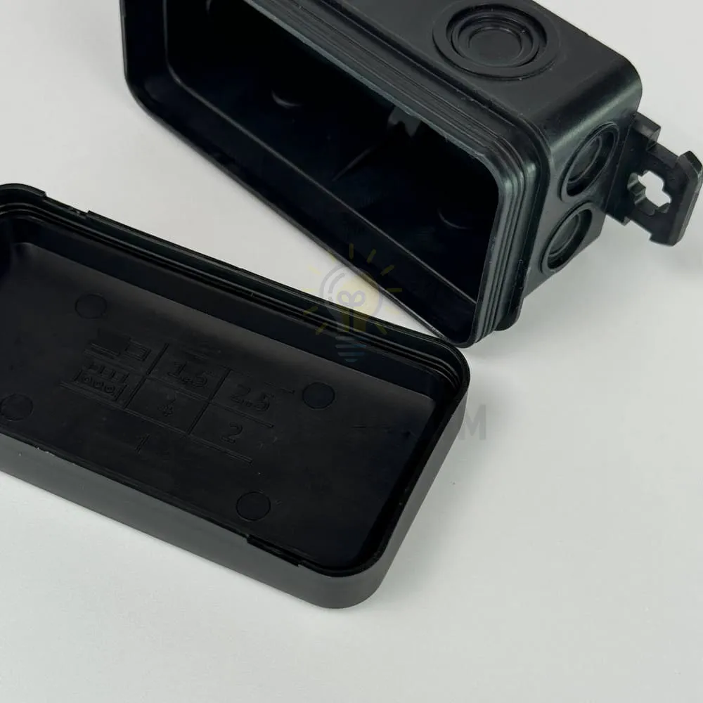 Коробка розподільча СКІМ K45B 85х43х39 чорна IP44 B1102005  - фото 8