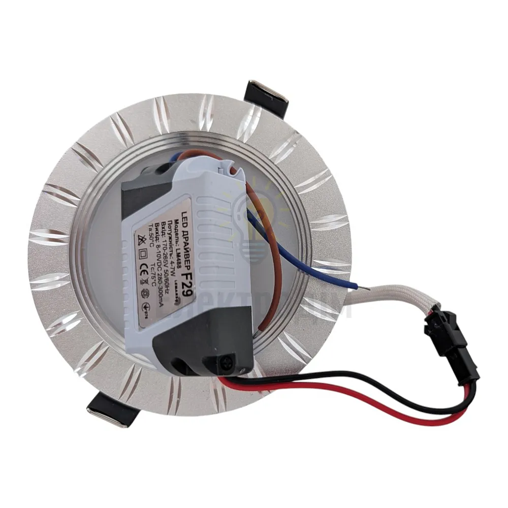 LED панель Lemanso 7W 560LM 4500K хром LM488  - фото 5