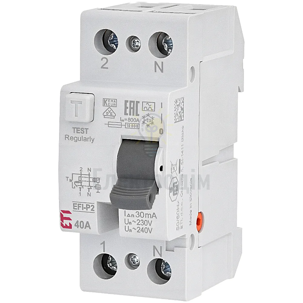 Реле диференційне (ПЗВ) 2р EFI6-P2 40/0,03 тип A (6kA) 2061262 