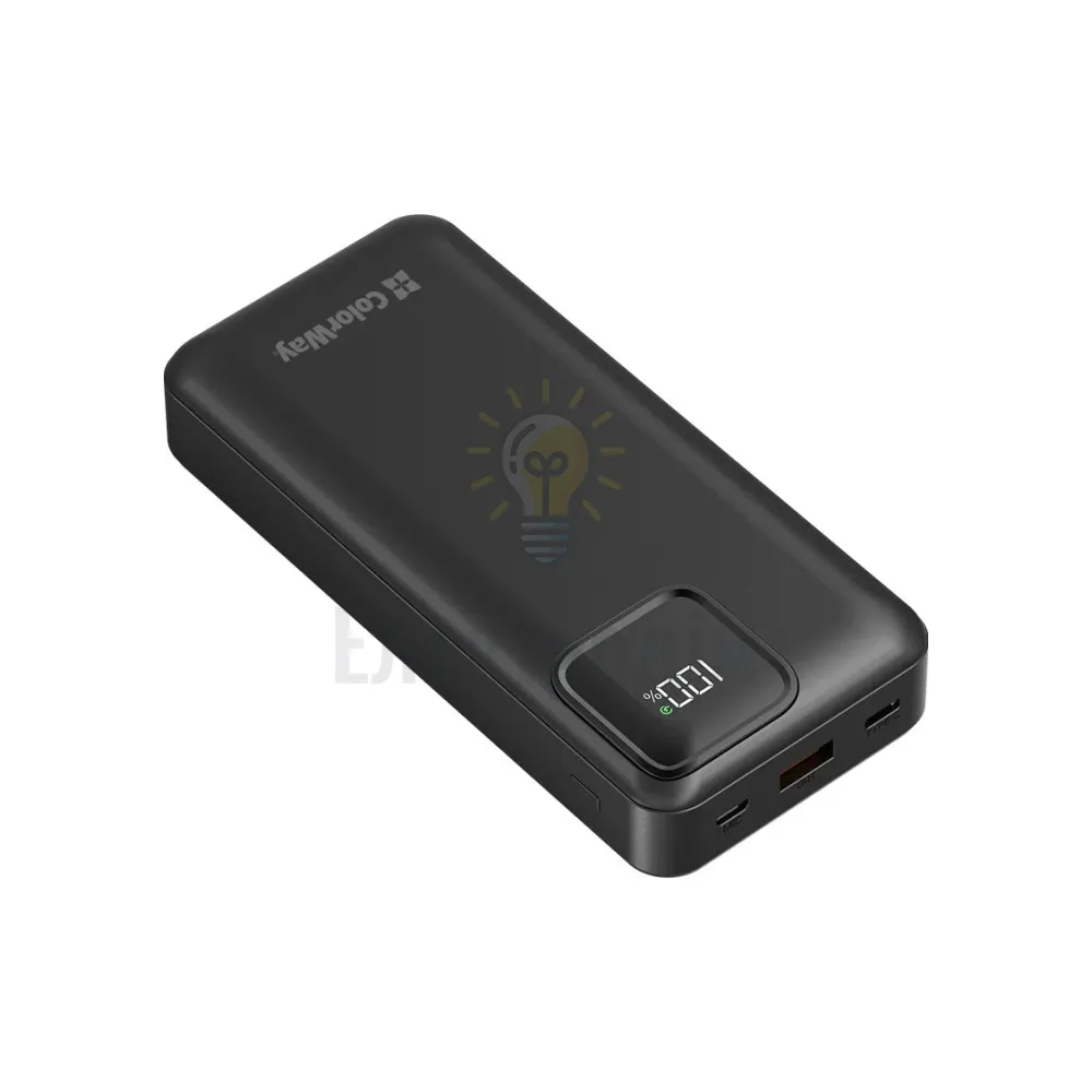 Павербанк 20000 mAh ColorWay Optimal Power CW-PB200LPB5BK-PDD 22,5W USB/Type-C QC+PD чорний CW-PB200LPB5BK-PDD  - фото 3