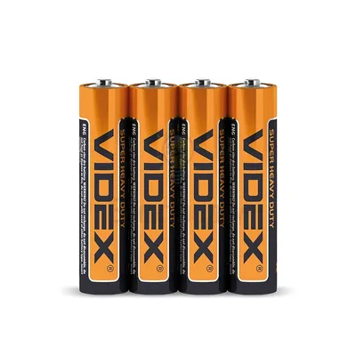 Батарейка Videx солевая R03P/AAA (4шт.) R03P/AAA 4pcs S — купити в Електродім