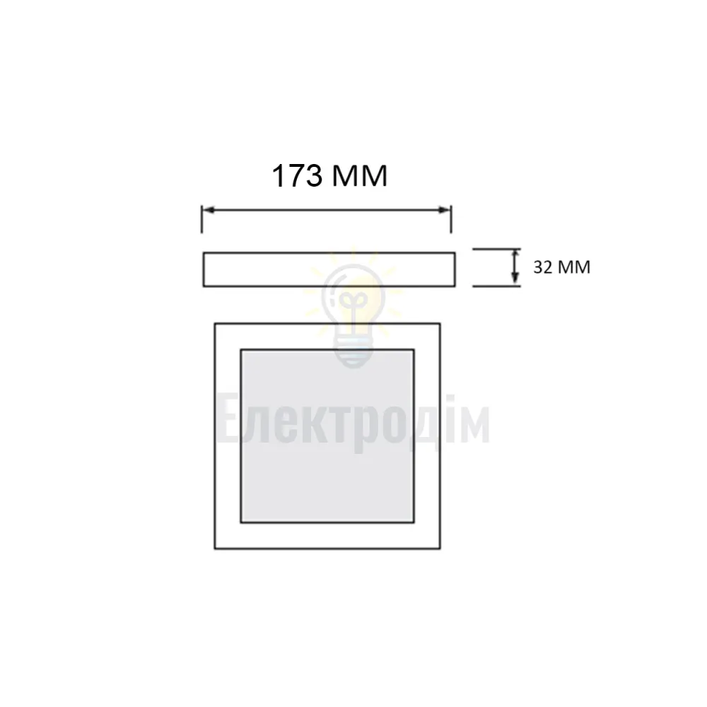 Світильник накладний LED 18W 3CCT 1660Lm ІР20 чорний квадрат 016-084-0018-020  - фото 1