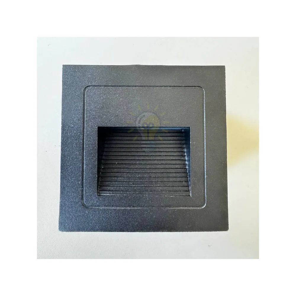 DH1010ARD 230V 3W 30Lm 3000K квадрат 85*85*49mm чорний IP54 80675  - фото 1
