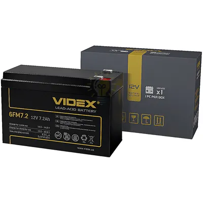 Акумулятор свинцево-кислотний 12V/7Ah Videx 6FM7.2 — купити в Електродім