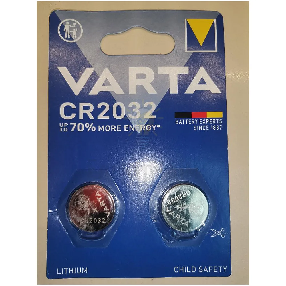 Батарейка VARTA Батарейка CR2032 (бл-2шт) VARTA Electronics 6032101402 