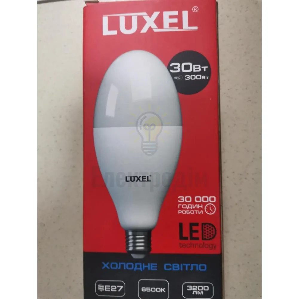 LUXEL Лампа LED 30w E27 6500K 097-C 