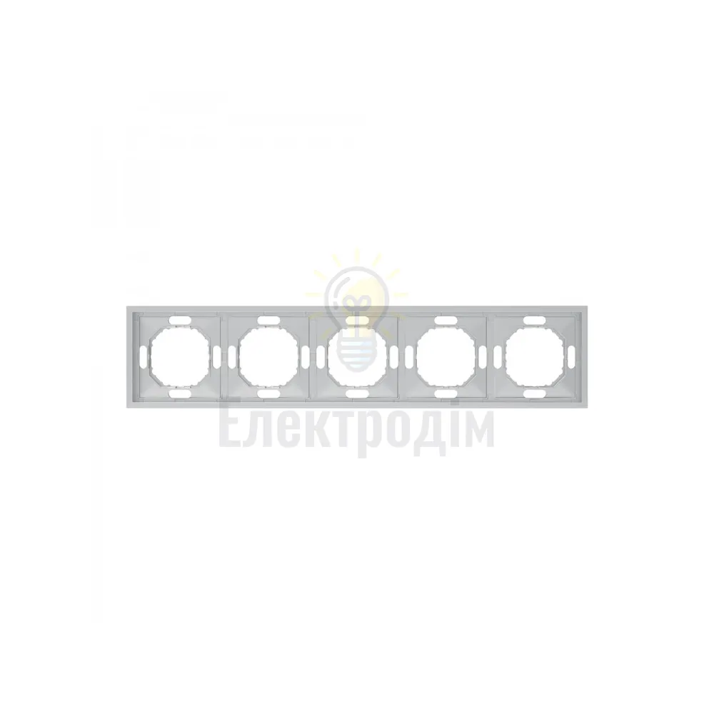 EF105-S рамка 5-місна універсальна срібло Soft 80810 