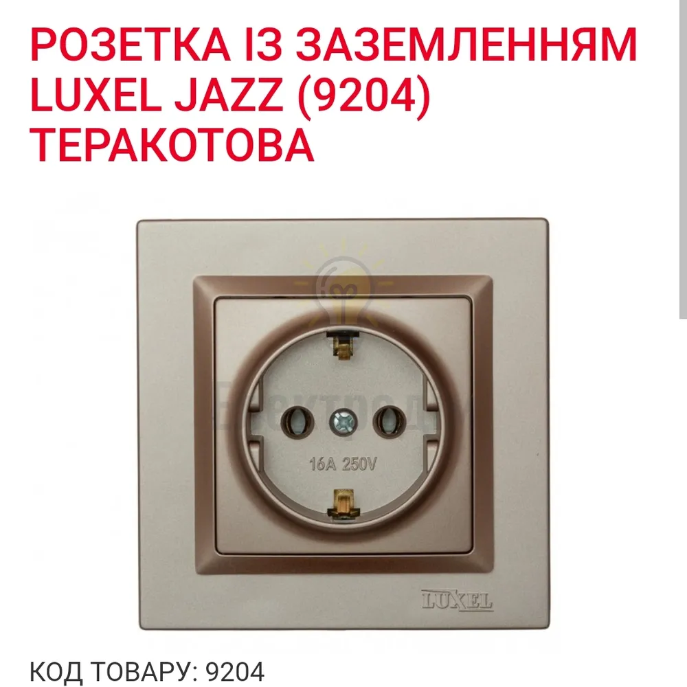 Терракот Розетка з заземленням JAZZ 9204 