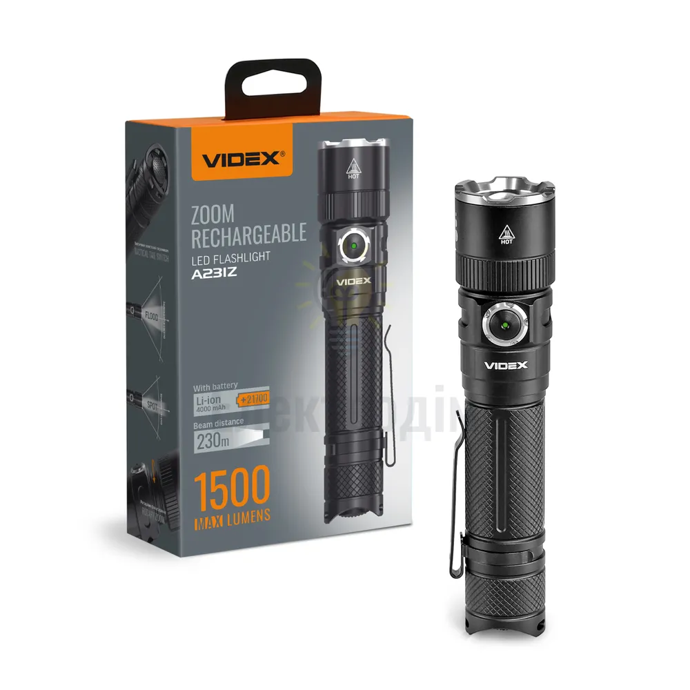 Портативний світлодіодний ліхтарик VIDEX VLF-A231Z 1500Lm 5000K VLF-A231Z 