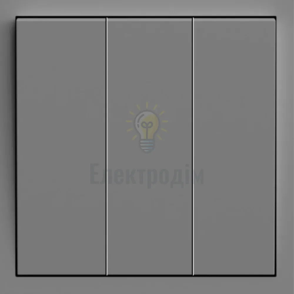 EV113-G вимикач 3-кл., механізм сірий 10А Soft 80765  - фото 1
