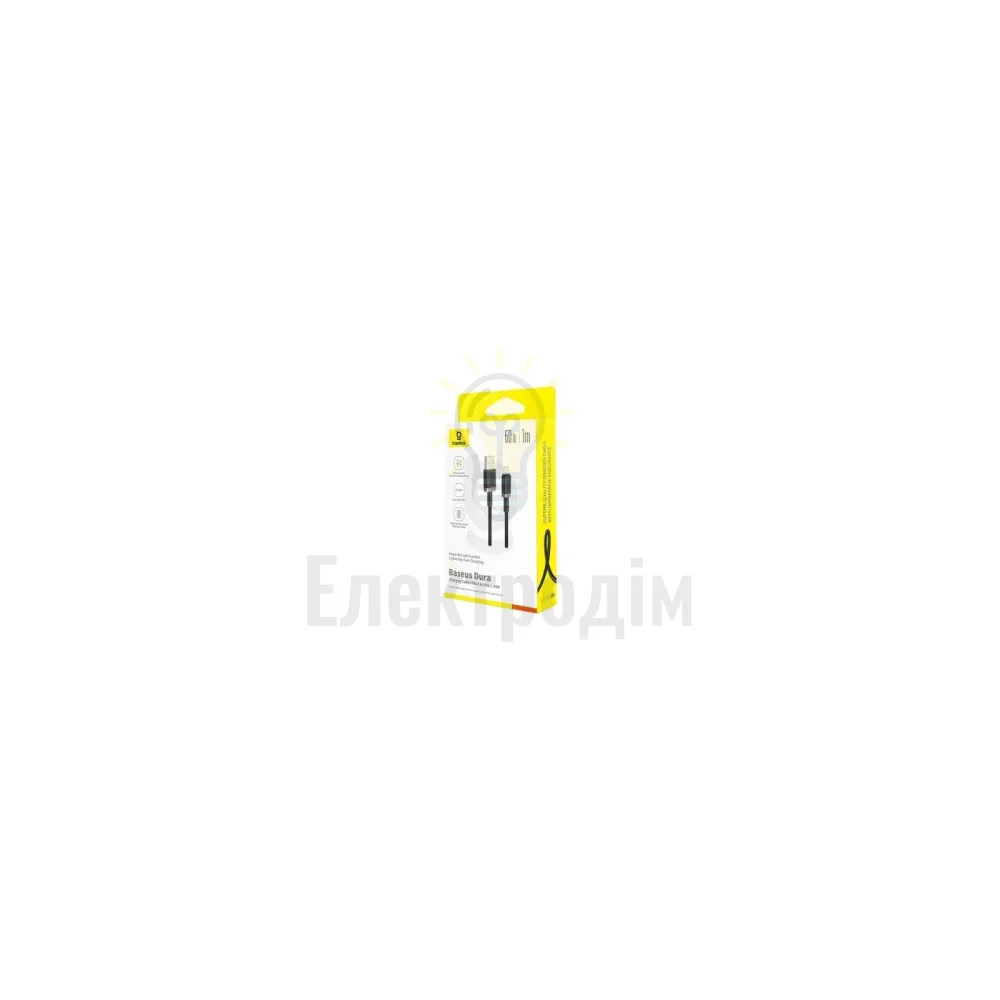 Кабель USB USB/Type-C ColorWay Dura Series 60W 1м чорний/золотий P10377802U01-00 