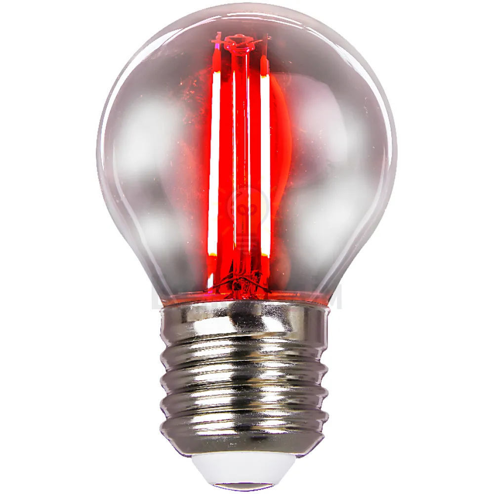 LED лампа філаментна VELMAX V-Filament-G45, 2W, E27, червона, 200Lm 21-41-32-1 