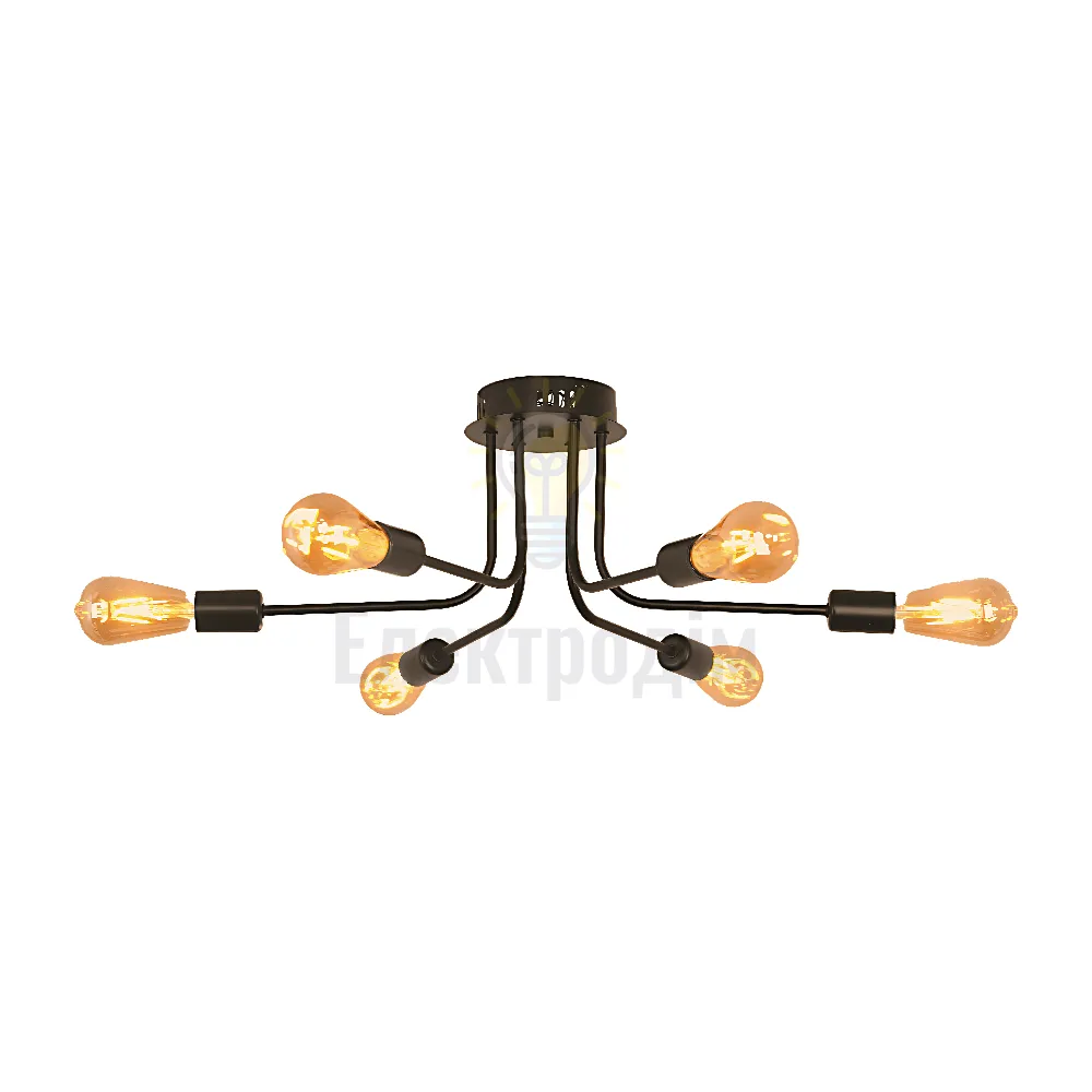 Світильник VELMAX V-CL-LINE4-Bl, max 60W*6, E27, 220V 23-12-36 