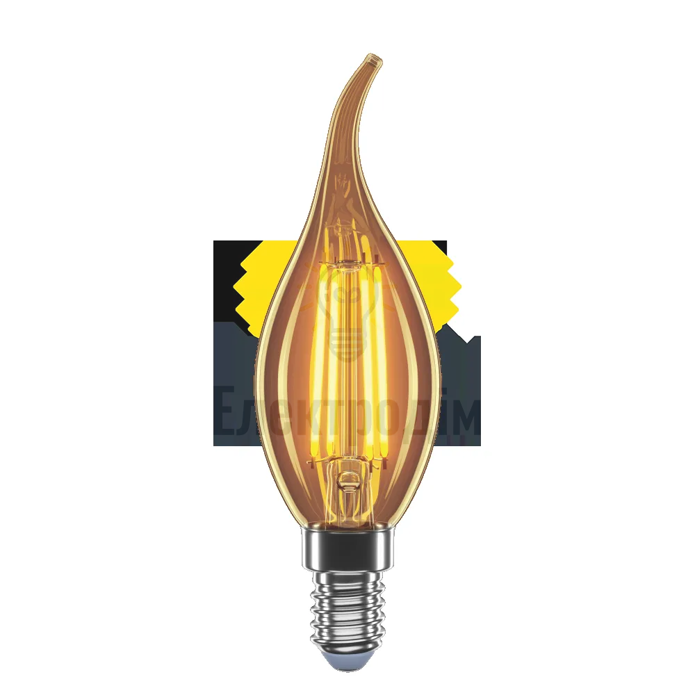 LED лампа VELMAX V-Filament-Amber-C37t, 4W, E14, 2200K, 400Lm 21-42-39 