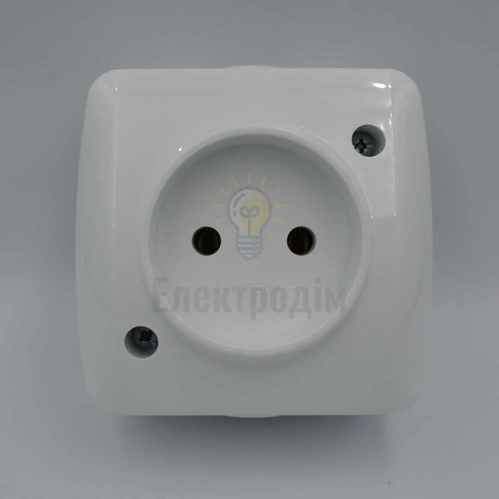 Розетка Alsu біла одинарна без заз 504-010200-215  - фото 3