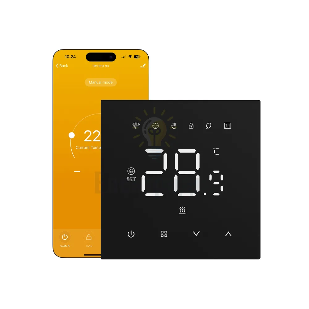 Терморегулятор TERNEO NX (Wi-fi) чорний матовий 98068 