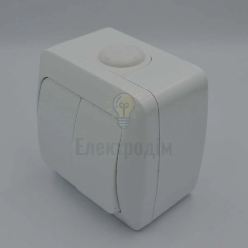 Вимикач ЕL-ВI ALSU 2-ий білий IP20 504-010200-202  - фото 4