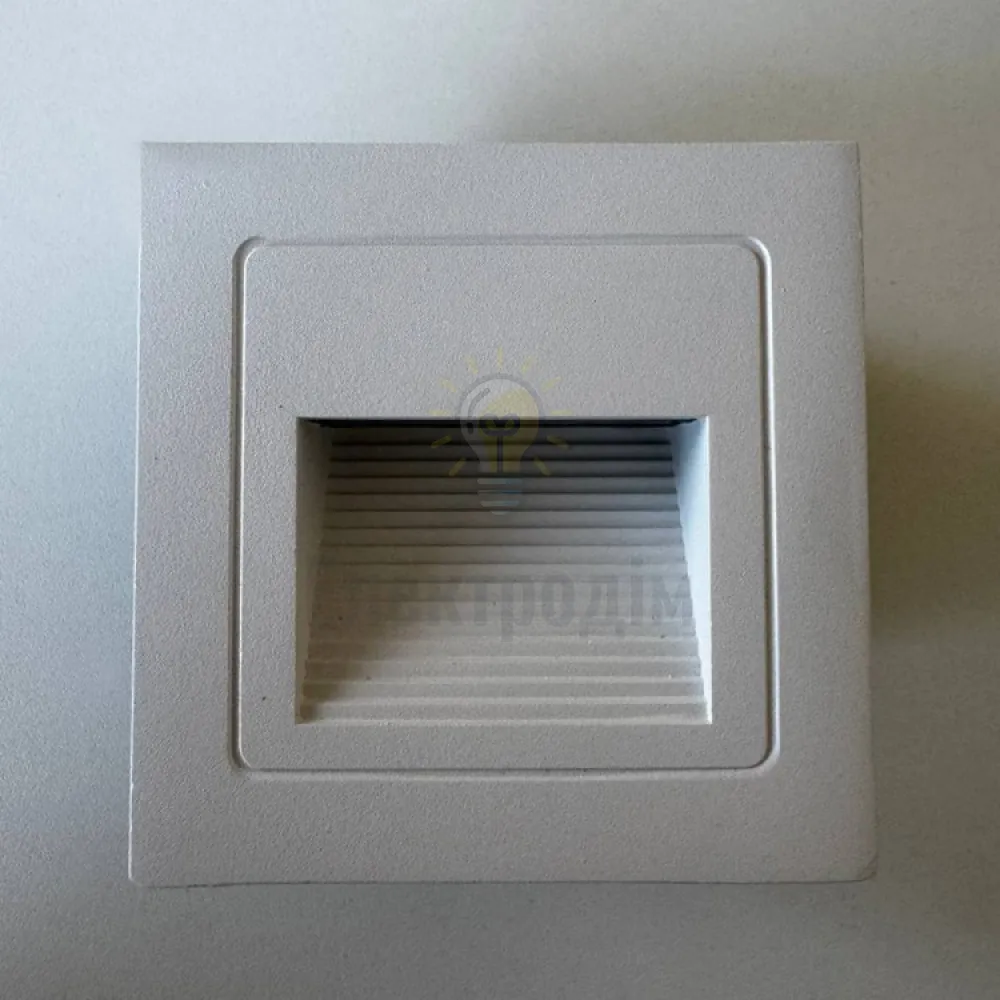 DH1010ARD 230V 3W 30Lm 3000K квадрат 85*85*49mm білий IP54 80674  - фото 1