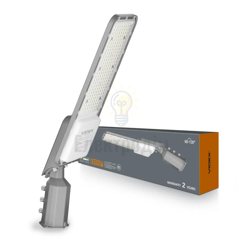 LED Ліхтар вуличний IP65 150W 16500Lm 5000К 220V Videx VL-SLE17-1505 