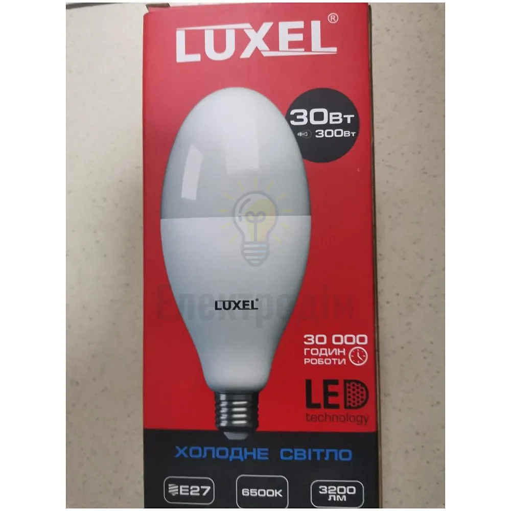LUXEL Лампа LED 30w E27 6500K 097-C 