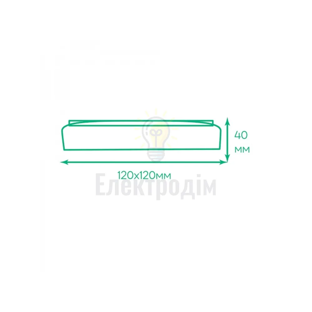 AL709ARD 18W квадрат накладний 1800Lm 5000K 120*120*40mm 80005  - фото 4