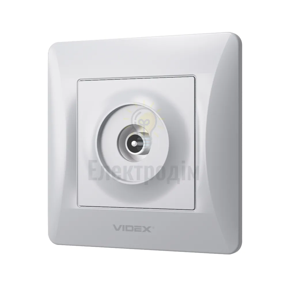 BINERA срібний шовк Розетка внутрішня 1-а TV Videx VF-BNSK1TVME-SS  - фото 2