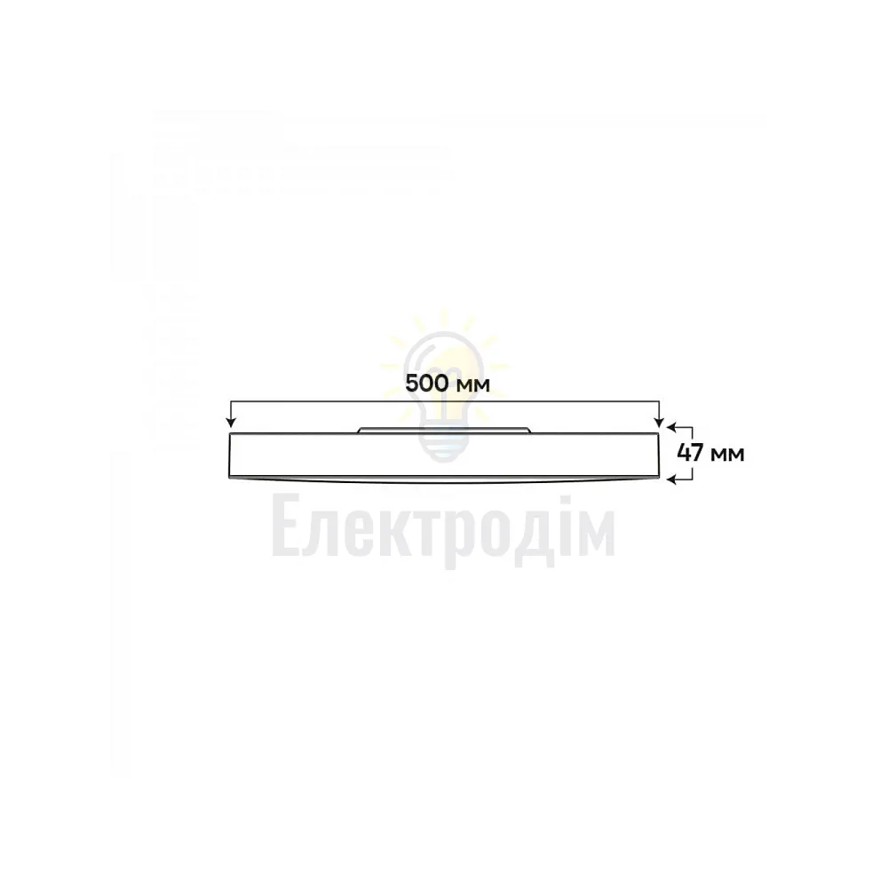 AL6087ARD 48W коло чорний 4800Lm 3000/4000/6500K 500*42mm TREND 80640  - фото 4