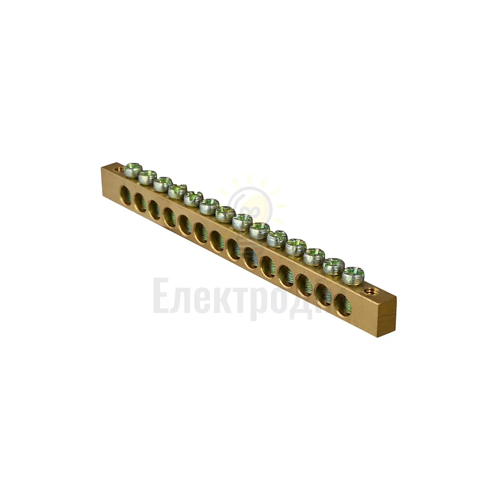 Шина нульова ACKO 6x9 мм 14 отворів бруском A0150120068 
