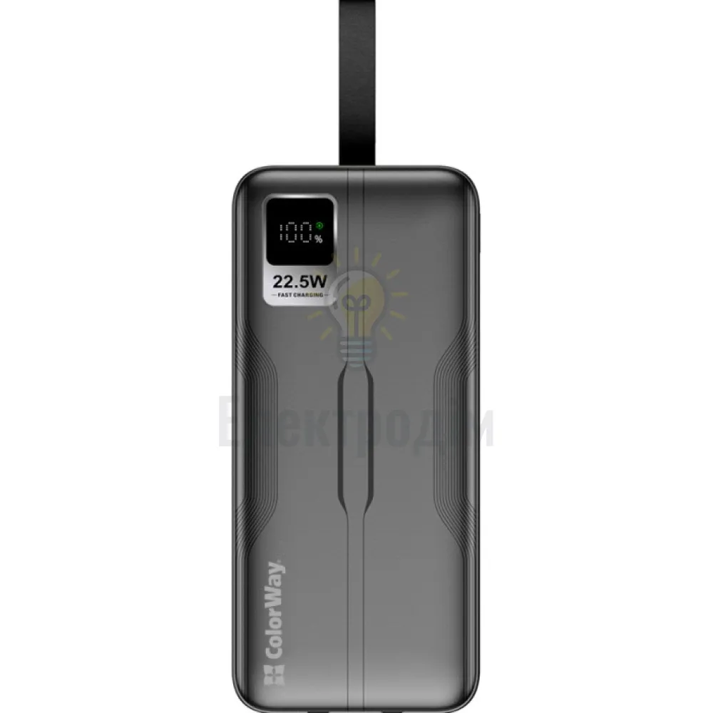 Павербанк 50000mAh ColorWay CW-PB500LPC5BK-PDD QC+PD чорний CW-PB500LPC5BK-PDD  - фото 1