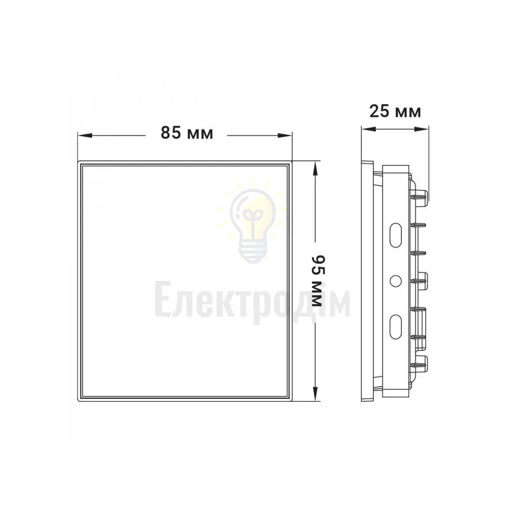 LL-5020 20W 1600Lm 6500K (95*85*25мм) чорний IP65 LC 80480  - фото 2