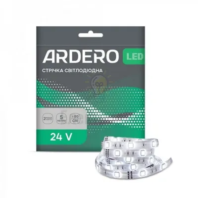 LS803 24V 4.8W 60SMD 2835 4000K IP20 5m*8mm ARD 80275 — купити в Електродім