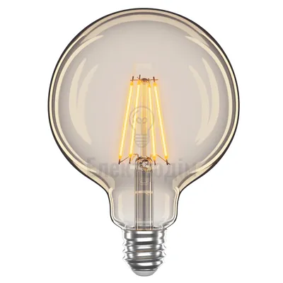 LED лампа VELMAX V-Filament-Amber-G125, 4W, E27, 2200K, 400Lm 21-47-17 — купити в Електродім