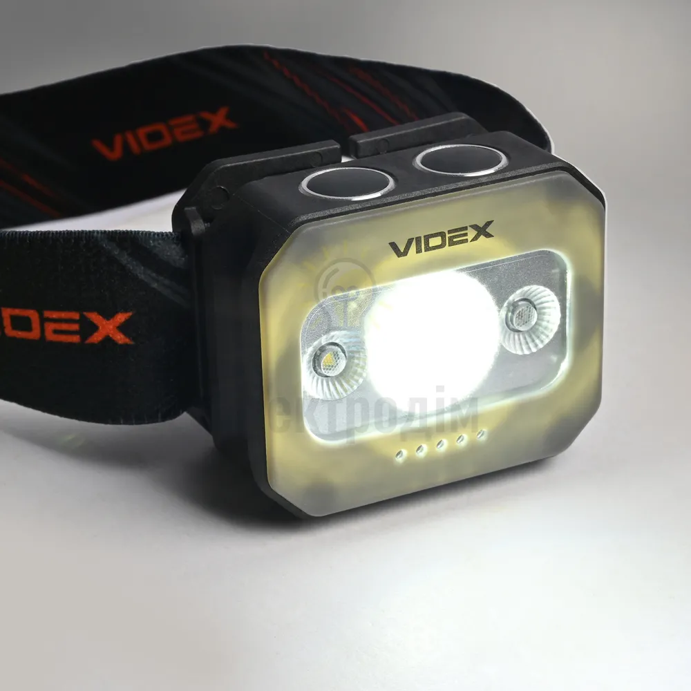 Налобний світлодіодний ліхтарик VIDEX VLF-H086 400Lm 3000K/5000K/RED (20шт/ящ) VLF-H086  - фото 7