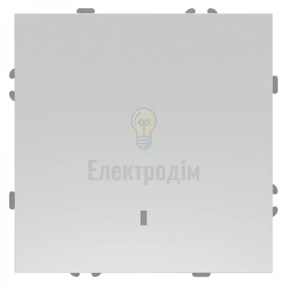 EV111L-S вимикач 1-кл. з підсвіткою, механізм срібло 10А Soft 80792  - фото 1