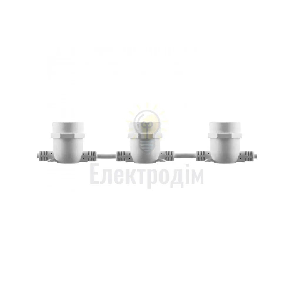 Гірлянда Белт-лайт CL50- 8 230V,10*Е27 шаг 50см, 5м+3м шнур, білий IP65 29884  - фото 3