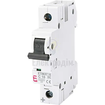 Авт. вимикач ETIMAT 10 DC 1p C 16A (6 kA) 2137716 — купити в Електродім