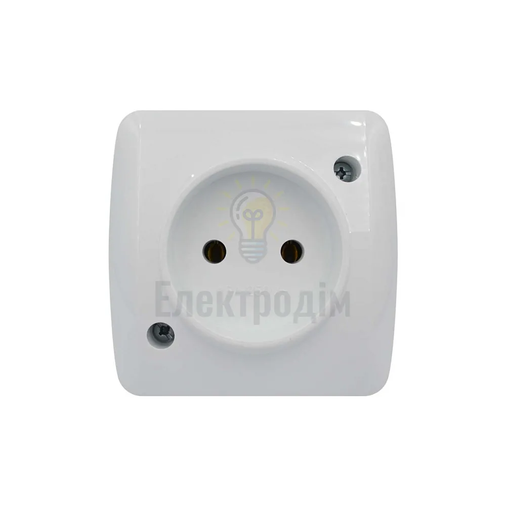 Розетка Alsu біла одинарна без заз 504-010200-215  - фото 2