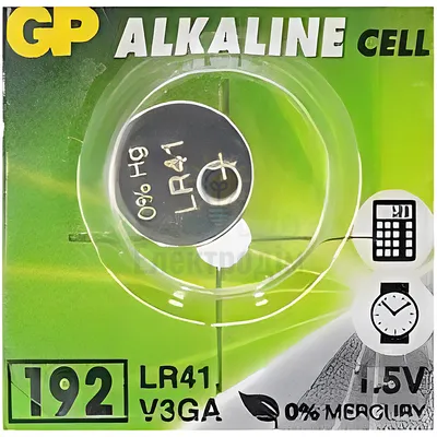Батарейка GP Lithium  LR41, AG3, G3, 392, 384, 736 192-U10 GP — купити в Електродім