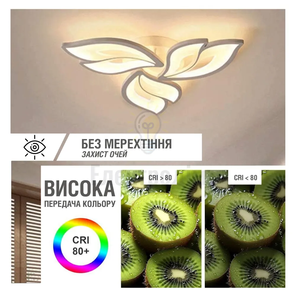 LED світильник VELMAX V-CL-MAGNOLIA-3Wh, max 39W, 3000K-6500K, пульт, блок живлення, білий, 230V 23-43-16  - фото 2