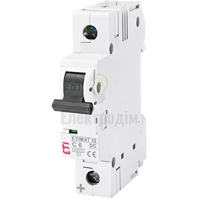 Авт. вимикач ETIMAT 10 DC 1p C 6A (6 kA) 2137712 — купити в Електродім